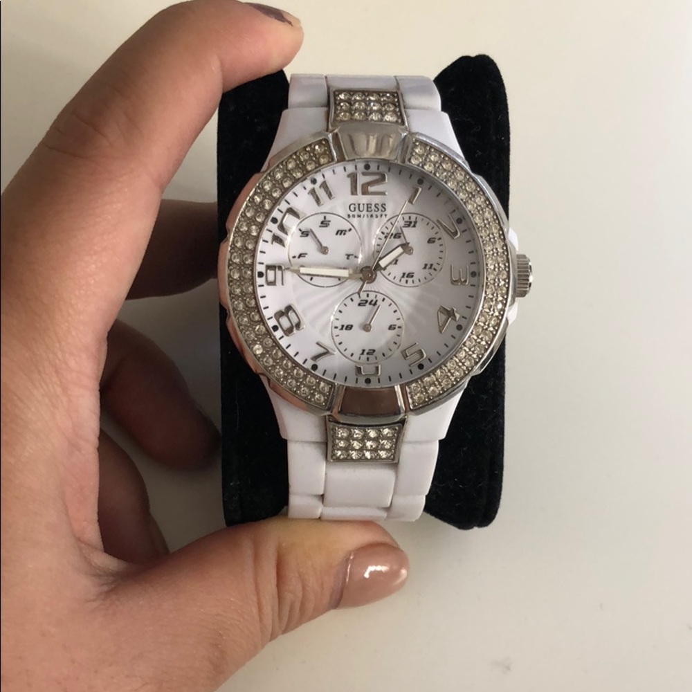 White Ceramic Guess Watch!
